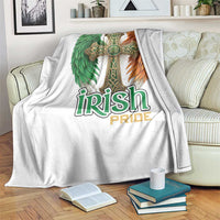 Irish Pride Celtic Cross Throw Blanket Christian Gift