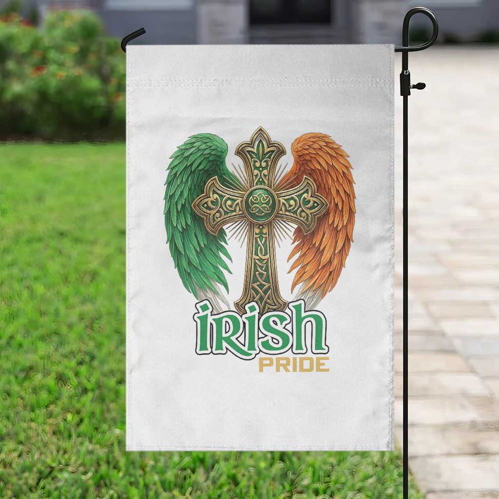Irish Pride Celtic Cross Garden Flag Christian Gift