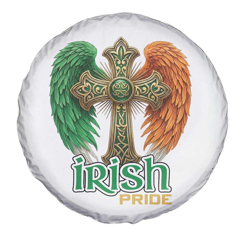 Irish Pride Celtic Cross Spare Tire Cover Christian Gift