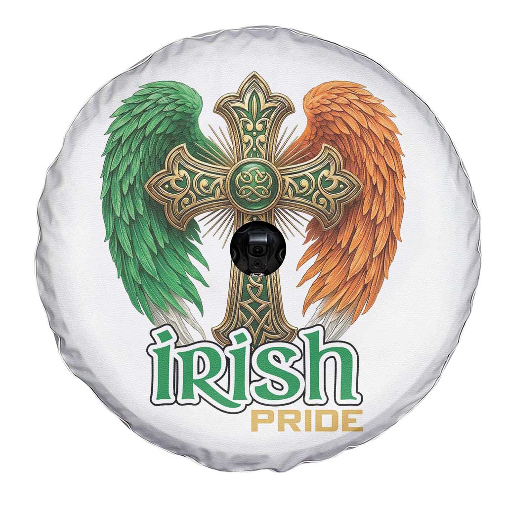 Irish Pride Celtic Cross Spare Tire Cover Christian Gift