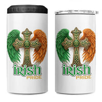 Irish Pride Celtic Cross 4 in 1 Can Cooler Tumbler Christian Gift