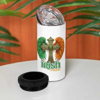 Irish Pride Celtic Cross 4 in 1 Can Cooler Tumbler Christian Gift