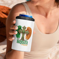 Irish Pride Celtic Cross 4 in 1 Can Cooler Tumbler Christian Gift