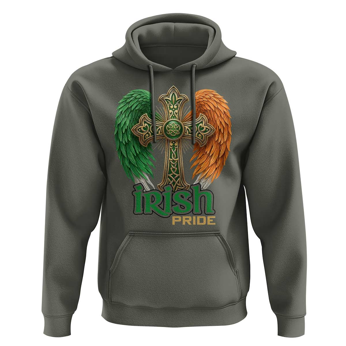 Irish Pride Celtic Cross Hoodie Christian Gift