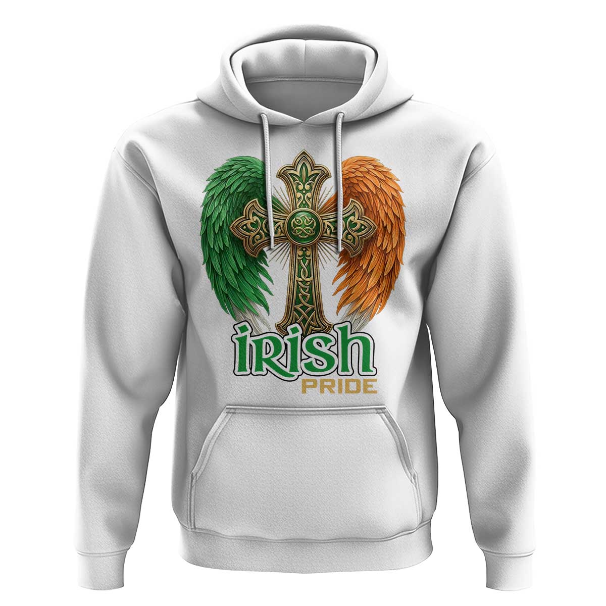 Irish Pride Celtic Cross Hoodie Christian Gift