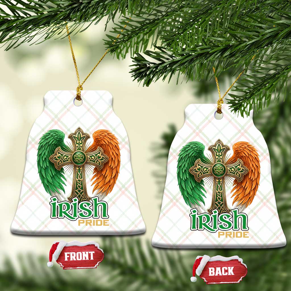 Irish Pride Celtic Cross Ceramic Ornament Christian Gift