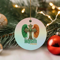Irish Pride Celtic Cross Ceramic Ornament Christian Gift