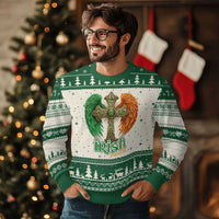 Irish Pride Celtic Cross Ugly Christmas Sweater Christian Gift