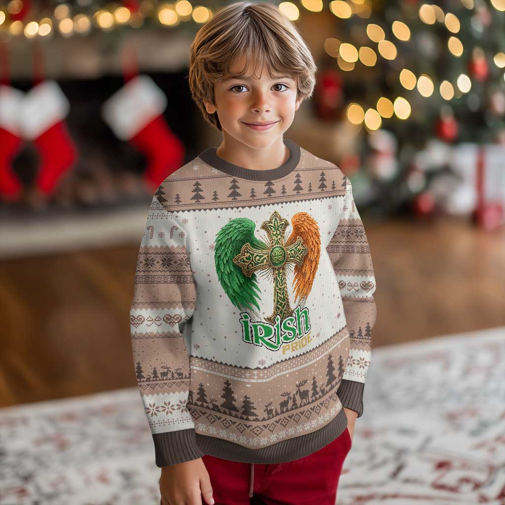 Irish Pride Celtic Cross Ugly Christmas Sweater Christian Gift