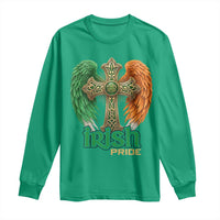Irish Pride Celtic Cross Long Sleeve Shirt Christian Gift