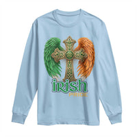 Irish Pride Celtic Cross Long Sleeve Shirt Christian Gift