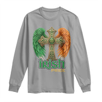 Irish Pride Celtic Cross Long Sleeve Shirt Christian Gift