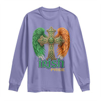 Irish Pride Celtic Cross Long Sleeve Shirt Christian Gift