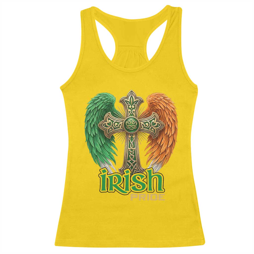 Irish Pride Celtic Cross Racerback Tank Top Christian Gift