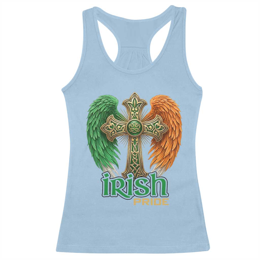 Irish Pride Celtic Cross Racerback Tank Top Christian Gift