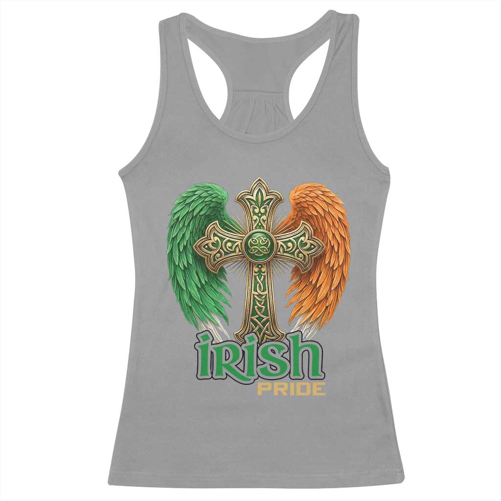 Irish Pride Celtic Cross Racerback Tank Top Christian Gift