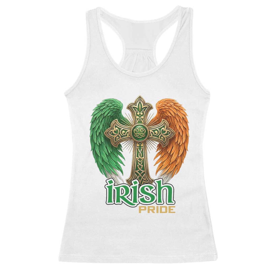 Irish Pride Celtic Cross Racerback Tank Top Christian Gift