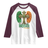 Irish Pride Celtic Cross Raglan Shirt Christian Gift