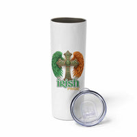 Irish Pride Celtic Cross Skinny Tumbler Christian Gift