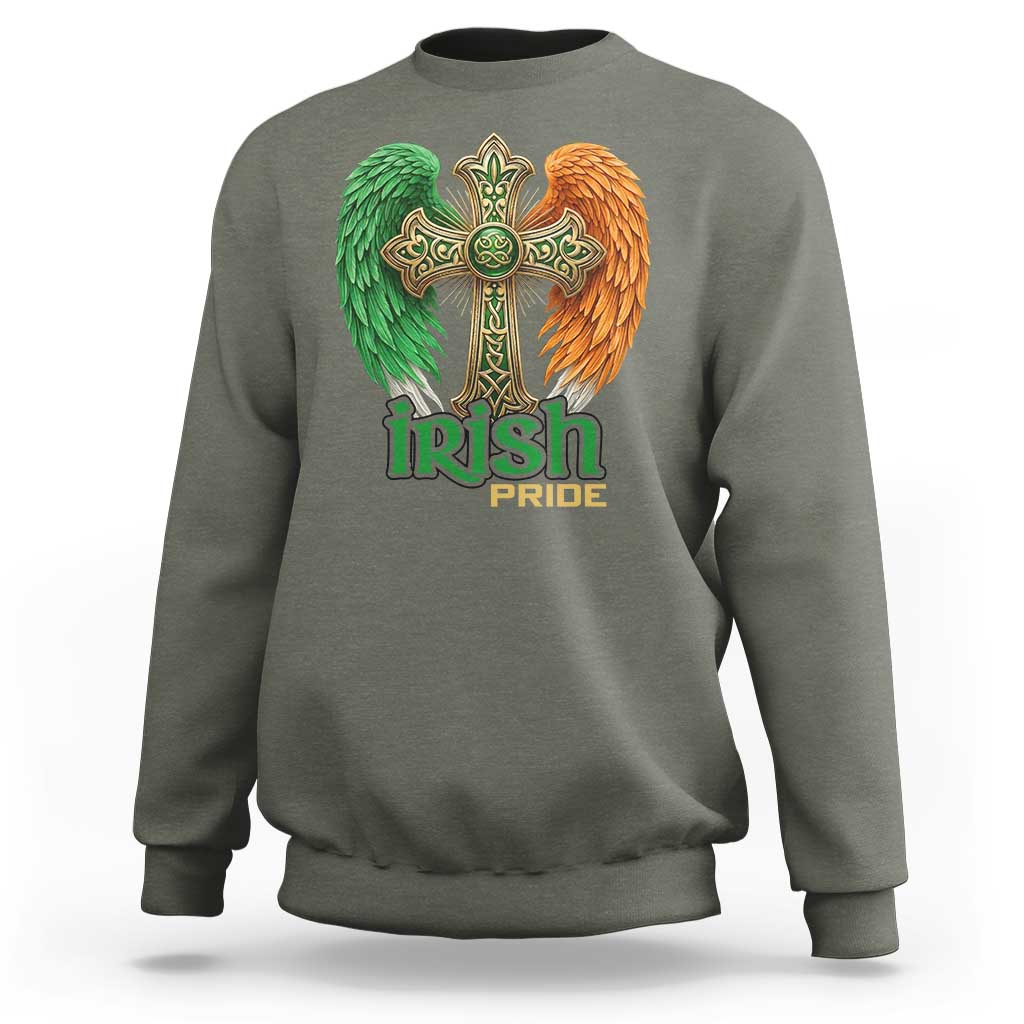 Irish Pride Celtic Cross Sweatshirt Christian Gift