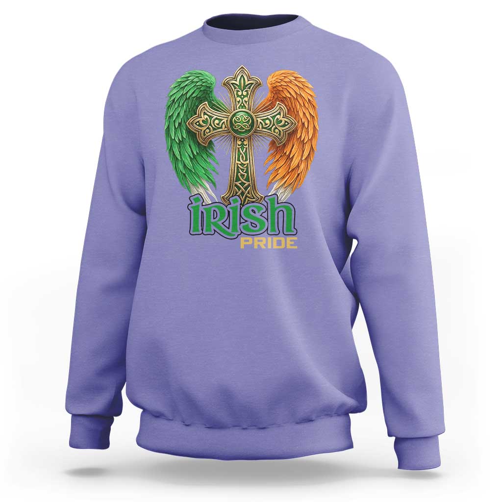 Irish Pride Celtic Cross Sweatshirt Christian Gift