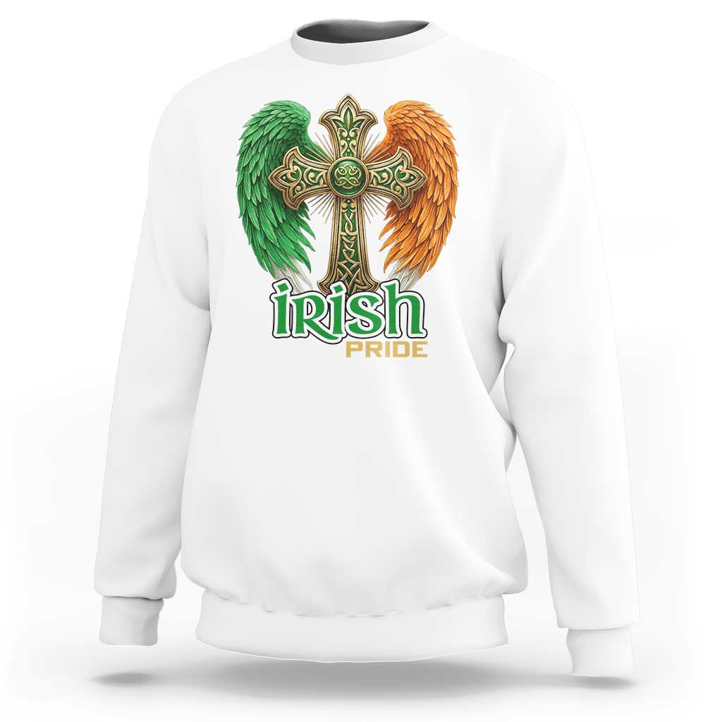 Irish Pride Celtic Cross Sweatshirt Christian Gift