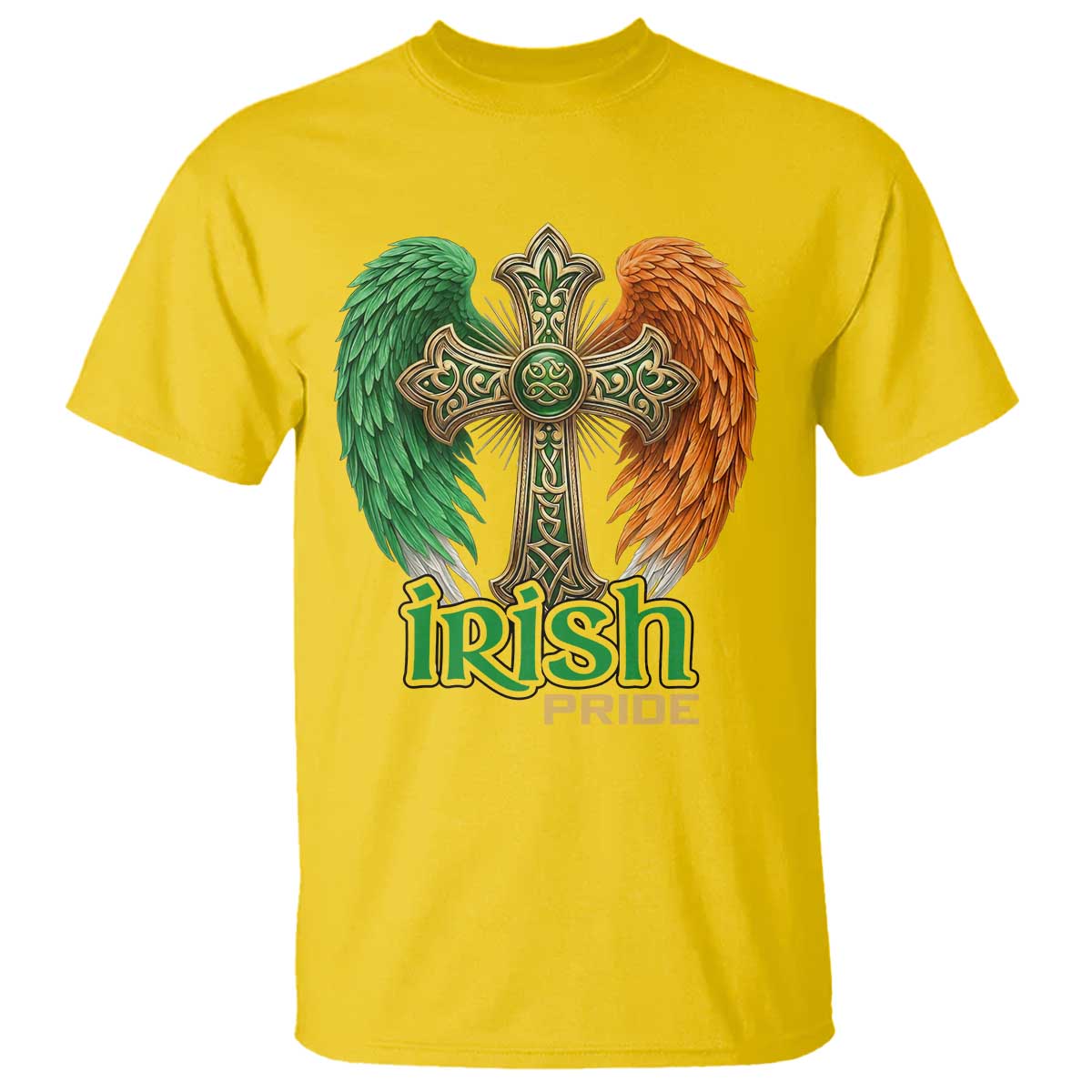 Irish Pride Celtic Cross T Shirt Christian Gift