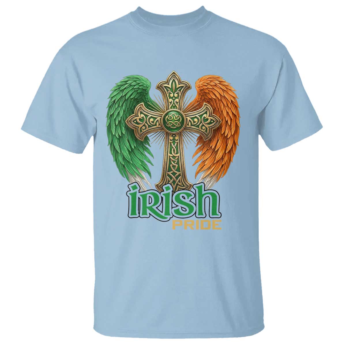Irish Pride Celtic Cross T Shirt Christian Gift