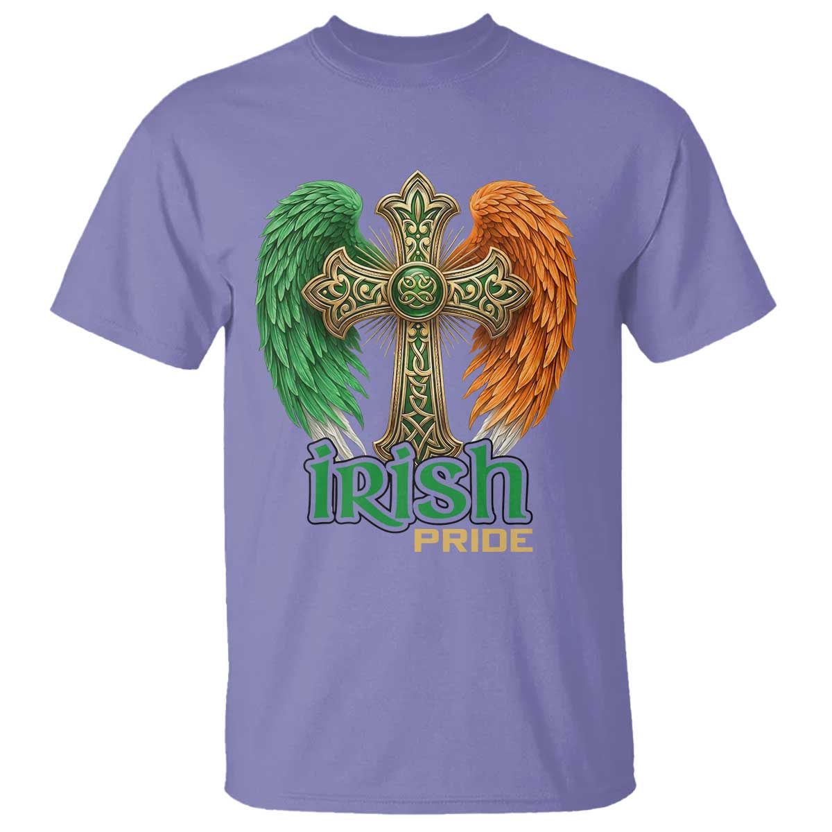 Irish Pride Celtic Cross T Shirt Christian Gift