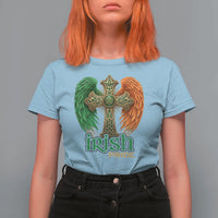 Irish Pride Celtic Cross T Shirt For Women Christian Gift