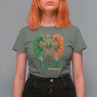 Irish Pride Celtic Cross T Shirt For Women Christian Gift
