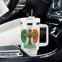 Irish Pride Celtic Cross Tumbler With Handle Christian Gift