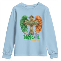 Irish Pride Celtic Cross Youth Sweatshirt Christian Gift