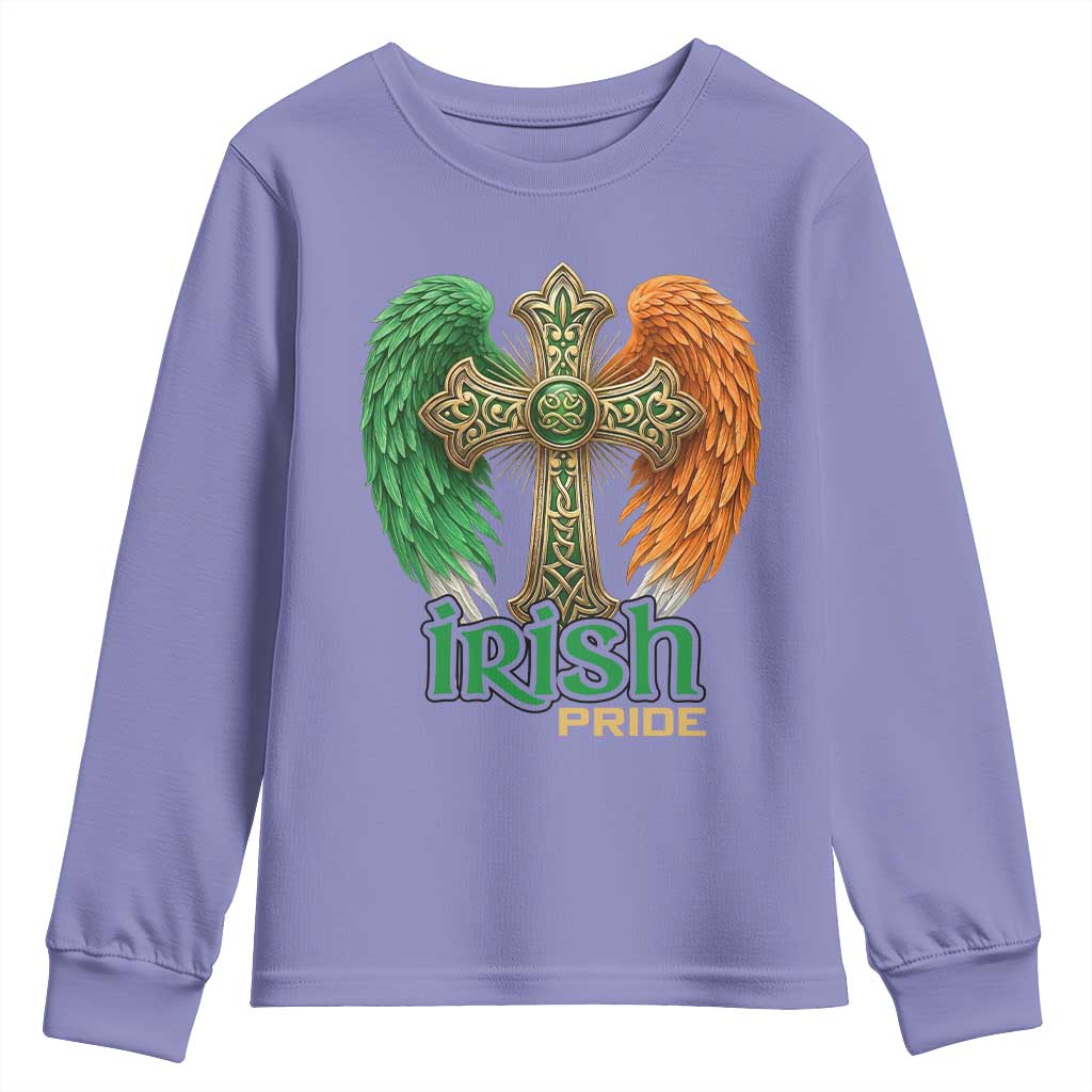 Irish Pride Celtic Cross Youth Sweatshirt Christian Gift