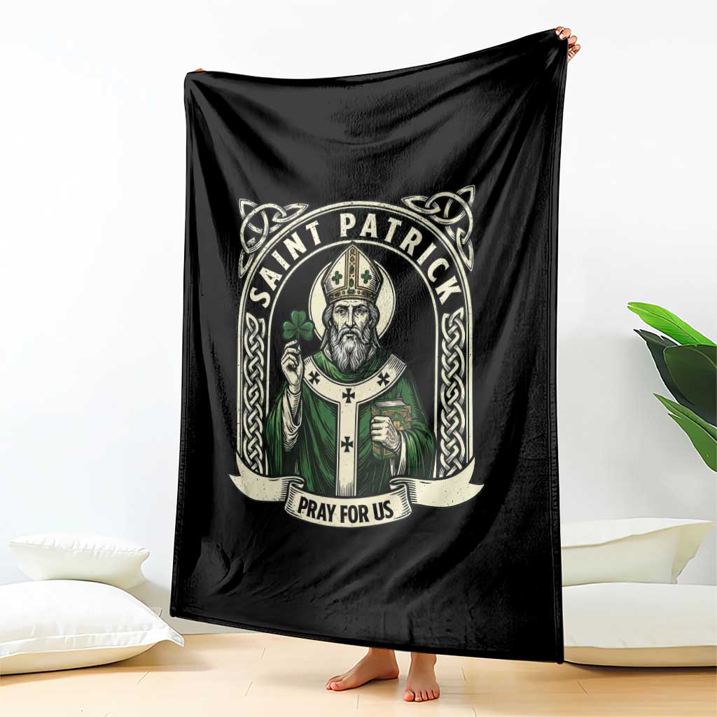 Saint Patrick Pray For Us Throw Blanket St Patricks Day Religious Gift
