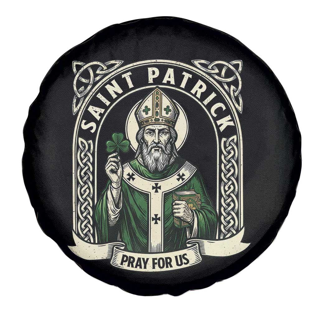 Saint Patrick Pray For Us Spare Tire Cover St Patricks Day Religious Gift