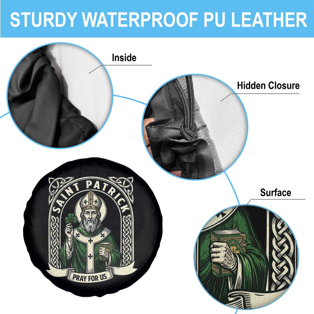Saint Patrick Pray For Us Spare Tire Cover St Patricks Day Religious Gift