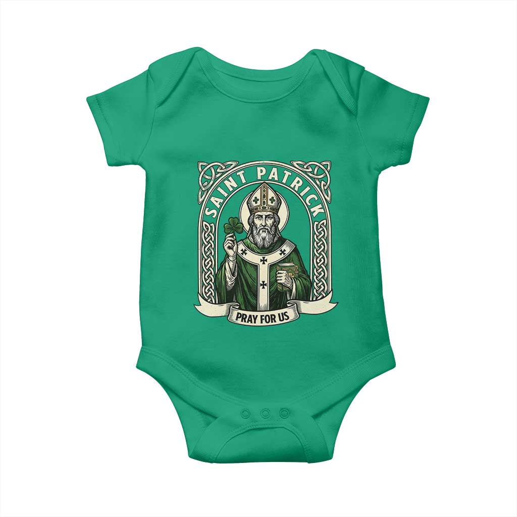 Saint Patrick Pray For Us Baby Onesie St Patricks Day Religious Gift