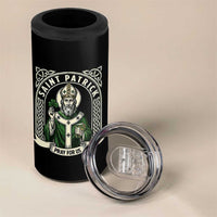 Saint Patrick Pray For Us 4 in 1 Can Cooler Tumbler St Patricks Day Religious Gift