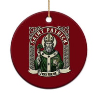 Saint Patrick Pray For Us Ceramic Ornament St Patricks Day Religious Gift