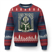 Saint Patrick Pray For Us Ugly Christmas Sweater St Patricks Day Religious Gift