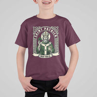 Saint Patrick Pray For Us T Shirt For Kid St Patricks Day Religious Gift