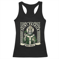 Saint Patrick Pray For Us Racerback Tank Top St Patricks Day Religious Gift