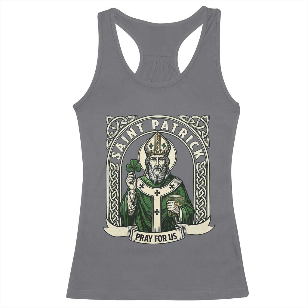 Saint Patrick Pray For Us Racerback Tank Top St Patricks Day Religious Gift