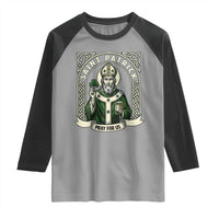 Saint Patrick Pray For Us Raglan Shirt St Patricks Day Religious Gift