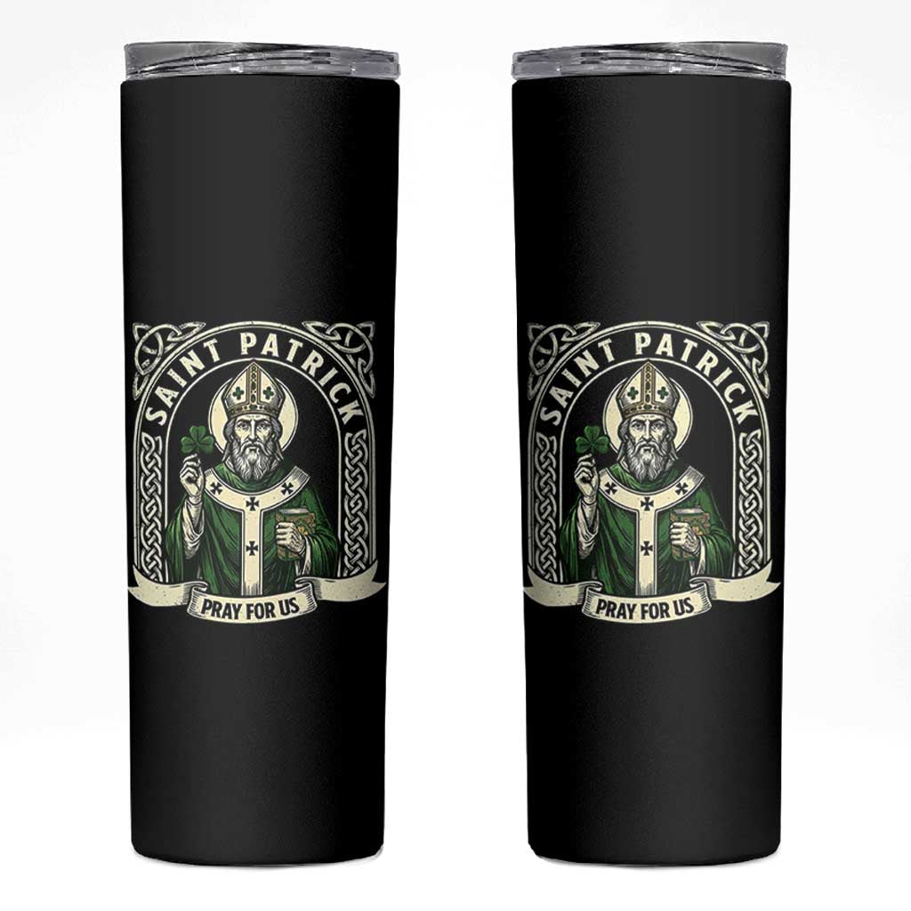 Saint Patrick Pray For Us Skinny Tumbler St Patricks Day Religious Gift
