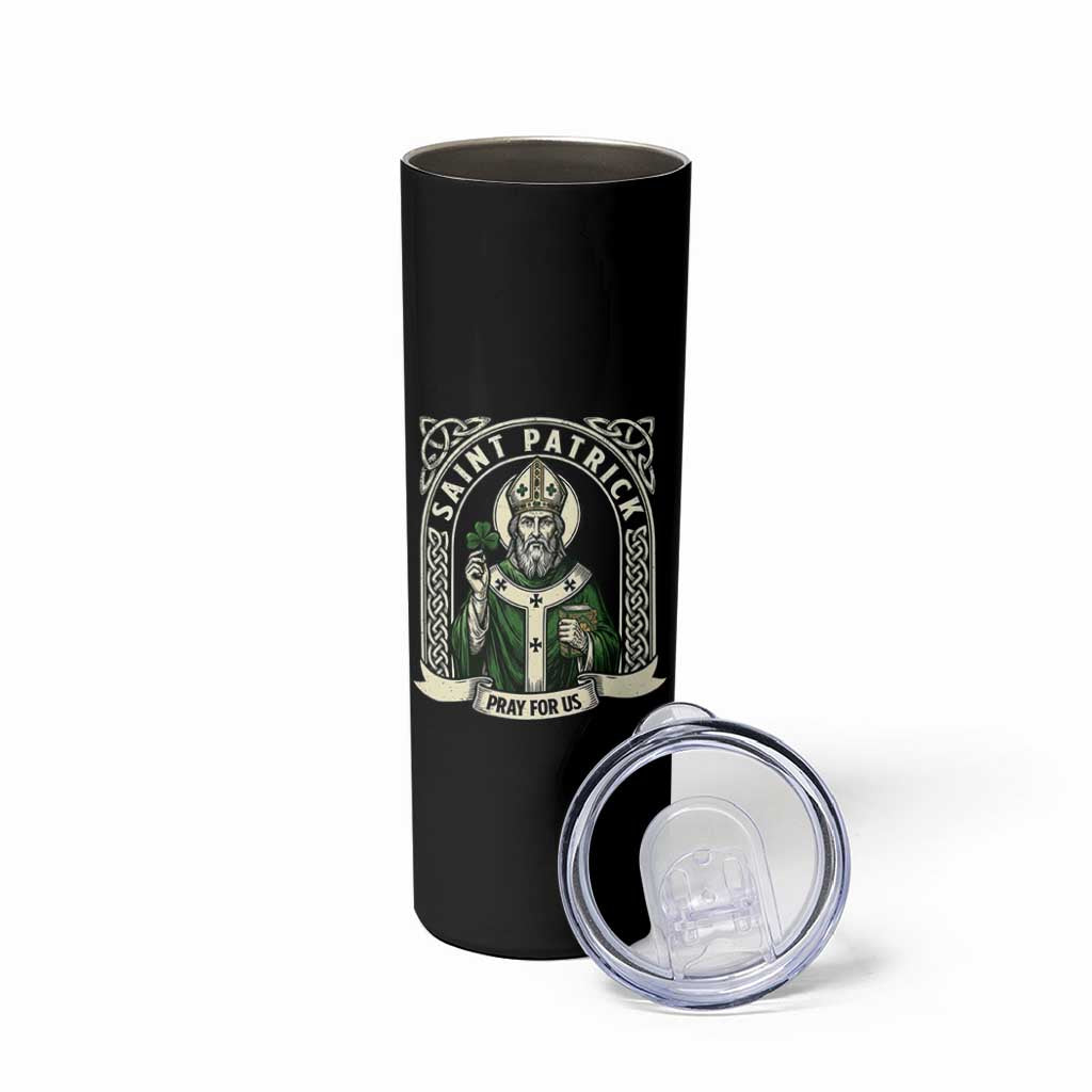 Saint Patrick Pray For Us Skinny Tumbler St Patricks Day Religious Gift