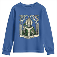 Saint Patrick Pray For Us Youth Sweatshirt St Patricks Day Religious Gift