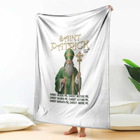 Saint Patrick Ora Pro Nobis Throw Blanket Irish Christian Prayer