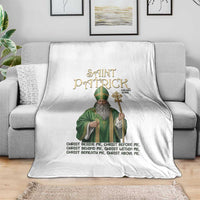 Saint Patrick Ora Pro Nobis Throw Blanket Irish Christian Prayer